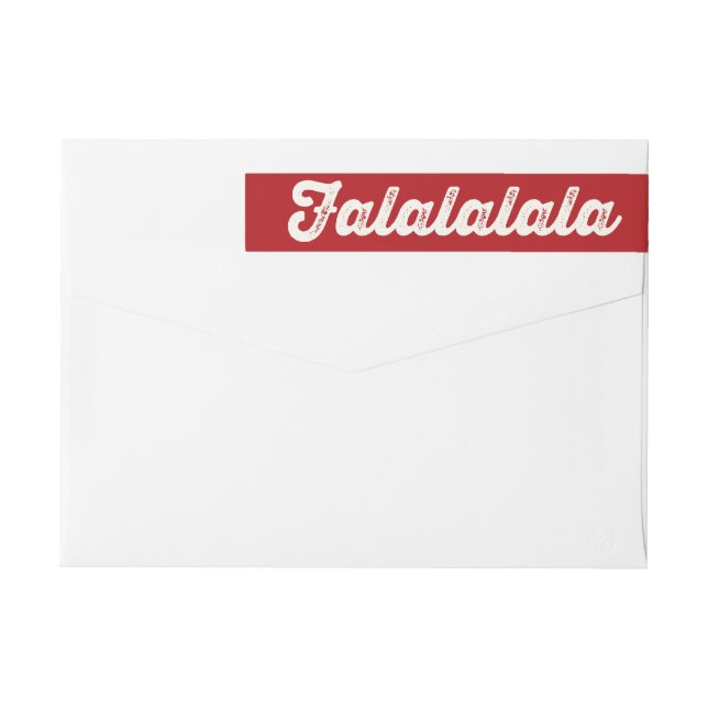 Fun Falalalala Audaz Guión De Festividad Roja Mode (Reverso)