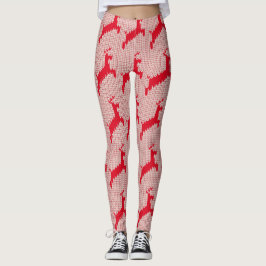 Fun Festiva reno Red Sweater Leggings