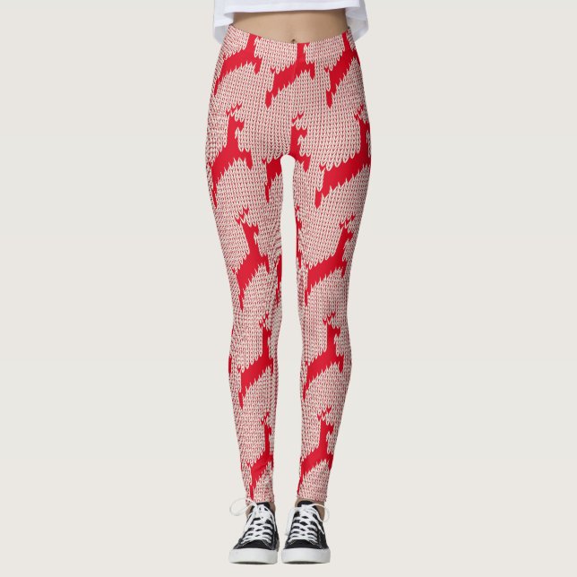 Fun Festiva reno Red Sweater Leggings (Anverso)