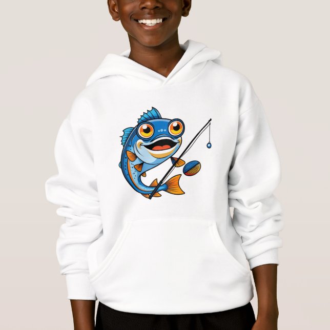 Fun Fish Cartoon – Kids’ Hoodie (Anverso)