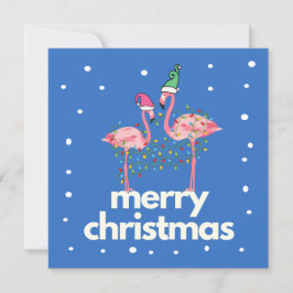 Fun Flamingo Flamingo moderno Tarjeta plana de Nav