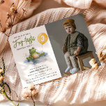 Fun Frog-tastic Photo Birthday Party Invitación<br><div class="desc">¡Salta a inolvidables celebraciones con nuestras hermosas invitaciones de fiesta de cumpleaños con temática de rana! Al mostrar una encantadora imagen acuarela de una rana sosteniendo alegremente un globo, están diseñados para incitar una ráfaga de emoción. Acompañadas de tu foto favorita y de un texto de invitación delicioso que dice,...</div>