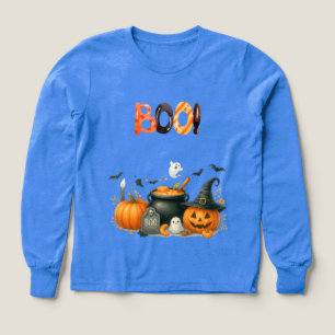 Fun Fun Halloween Boo niños tee con fantasmas