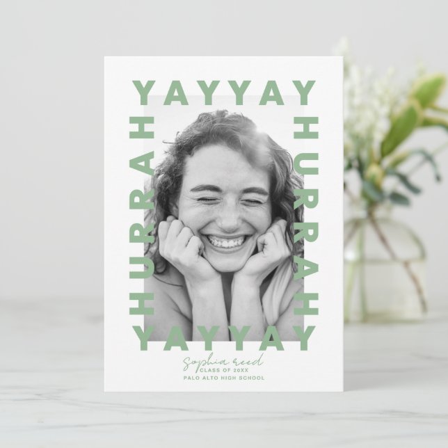 Fun Graduate Photo Card | Graduation Announcement (Anverso de pie)