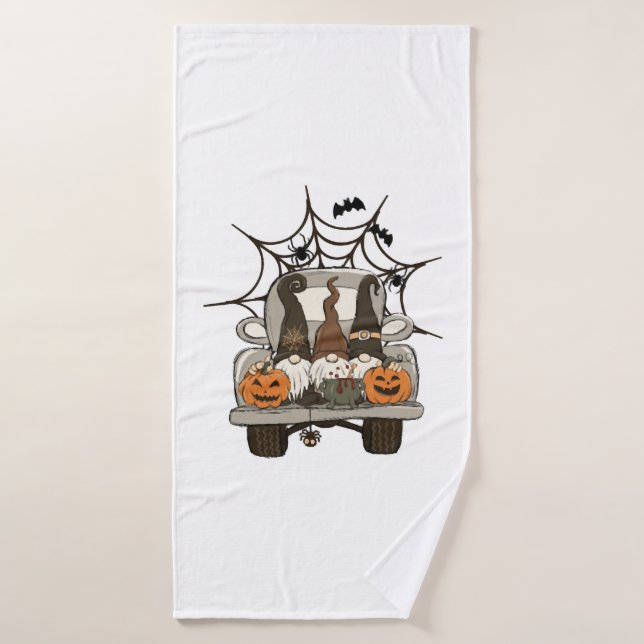 Fun Halloween diseña gnomos de Halloween en una (Toalla de baño)