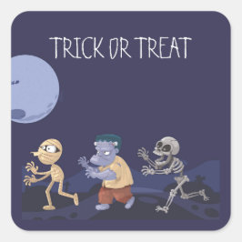 Fun Halloween Goblins Trick-or-Treat Pegatina