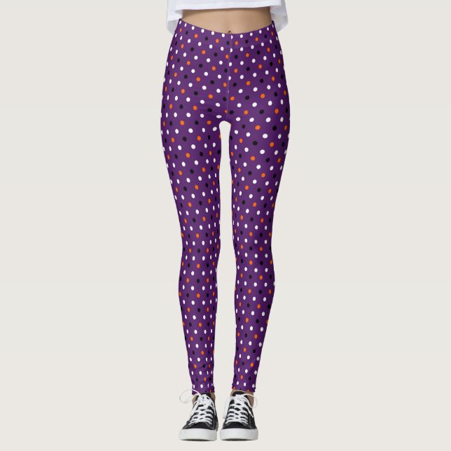 Fun Halloween Polka-dot Design Leggings (Anverso)