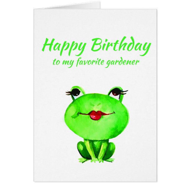 Fun Happy Birday Gardener Toadally Awesome Hobby (Frente)