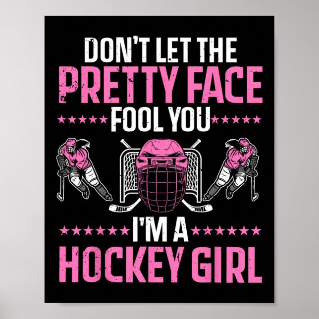Fun Hockey Arte Para Mujeres Chicas Hockey Deporte (Frente)