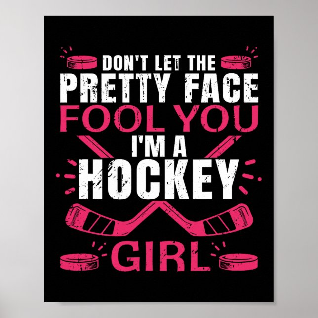 Fun Hockey Arte Para Mujeres Chicas Hockey Deporte (Frente)