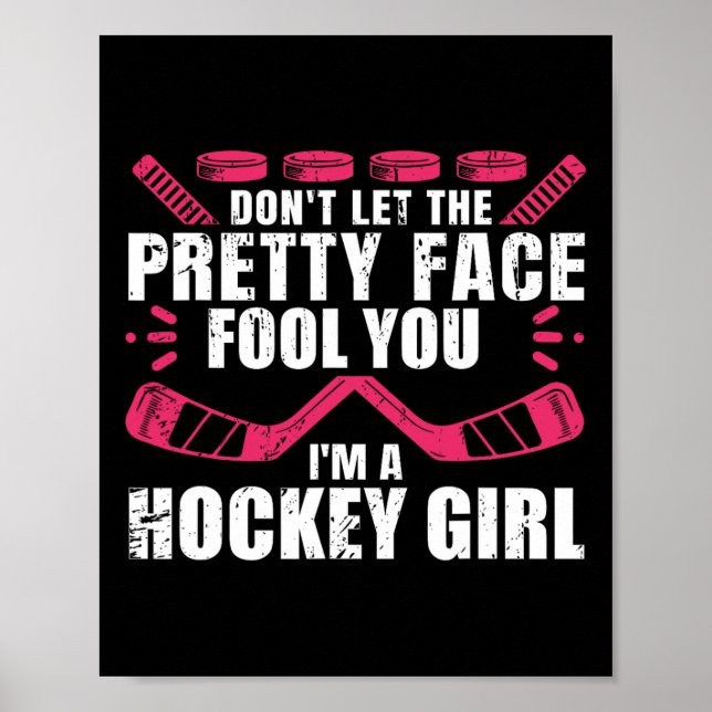 Fun Hockey Arte Para Mujeres Chicas Hockey Deporte (Frente)