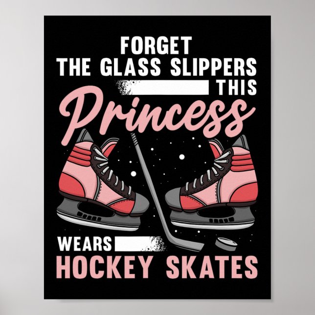 Fun Ice Hockey Arte Para Mujeres Chicas Jugar Hock (Frente)