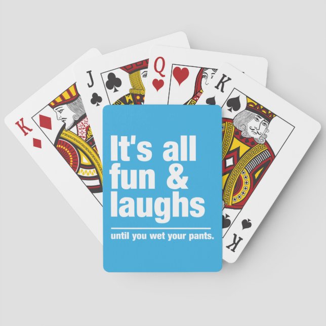 FUN & LAUGHS personalizado cartas de juego en colo (Reverso)