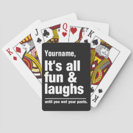 FUN & LAUGHS personalizado cartas de juego en colo