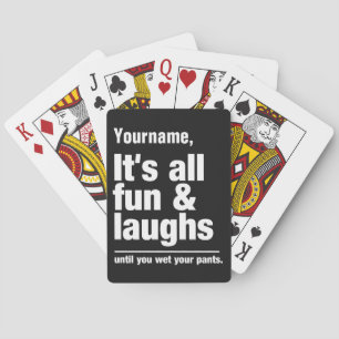FUN & LAUGHS personalizado cartas de juego en colo