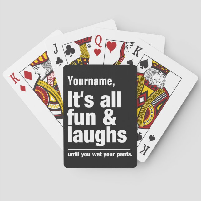 FUN & LAUGHS personalizado cartas de juego en colo (Reverso)