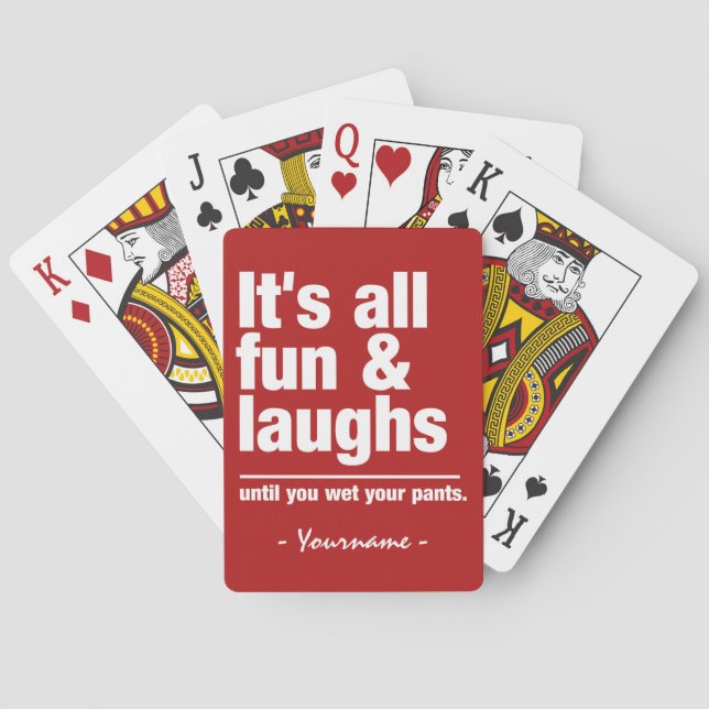 FUN & LAUGHS personalizado cartas de juego en colo (Reverso)