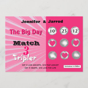Fun Lotto Scratch Off Boda Invitación