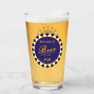 Fun Man Cave Beer Botella Cap Pint Beer Glass