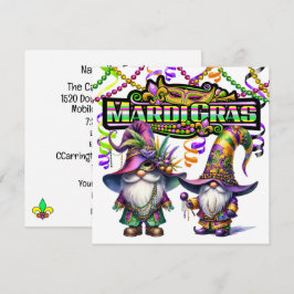 Fun Mardi Gras Invitación a una fiesta de mascarad