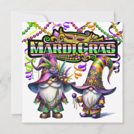 Fun Mardi Gras Invitación a una fiesta de mascarad