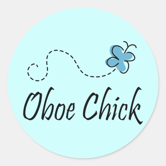 Fun Oboe Chick Music Pegatina (Anverso)
