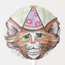 Fun pequeño globo Fiesta lleno de aire de gato de 