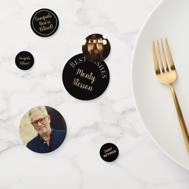 Fun Photo Retirement Fiesta tabla Confetti (Grupo)