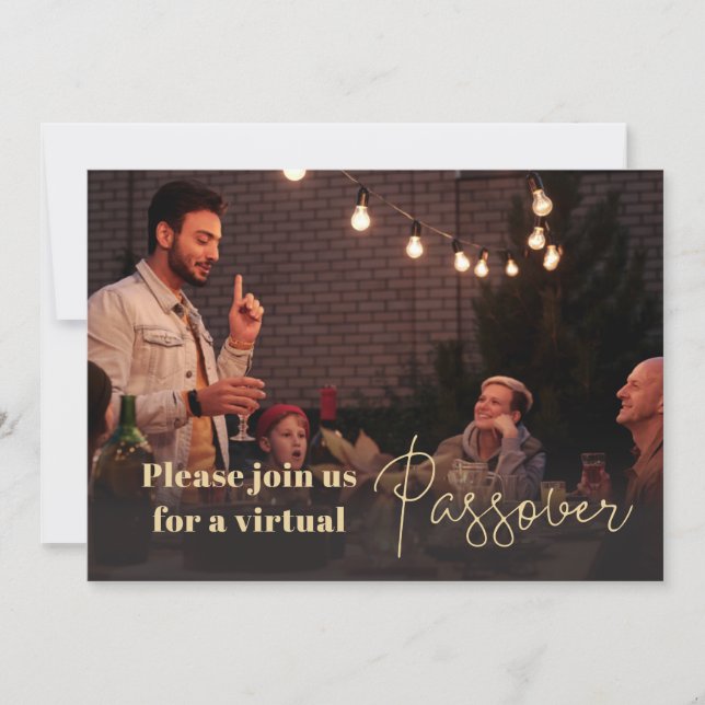 Fun Photo Virtual Passover Invitación (Anverso)