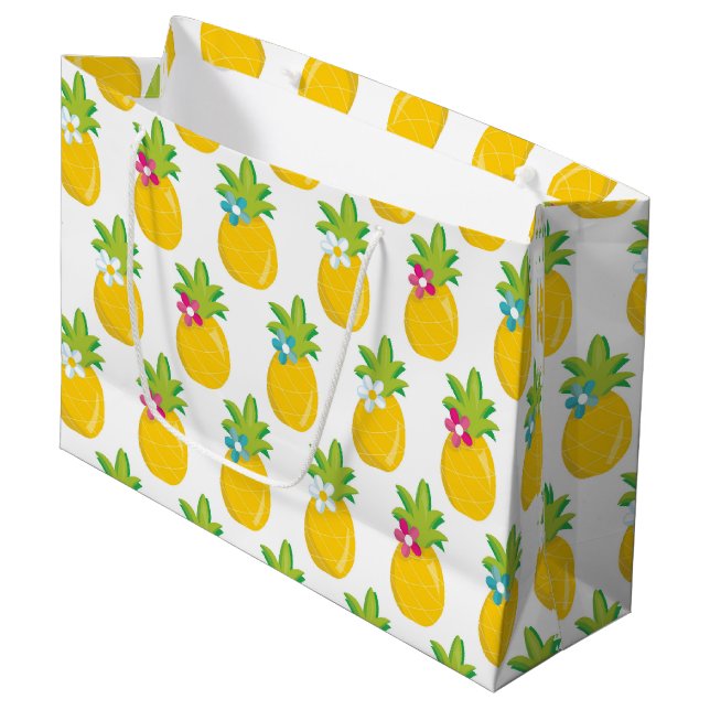 Fun Pineapple fiesta fruta gran bolsa de regalo (Angulo Anverso)