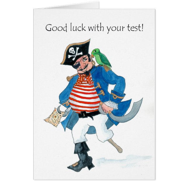 Fun Pirate y Parrot Buena Suerte con Prueba (Frente)