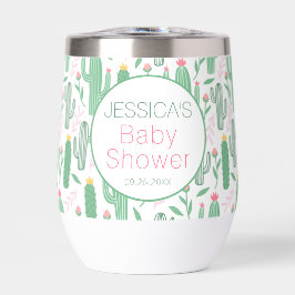 Fun Retro Cactus Suculento Floral Baby Shower
