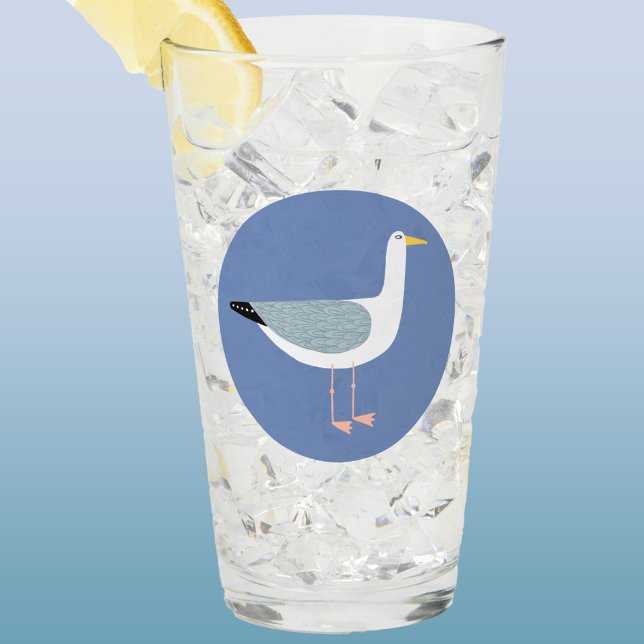 Fun Seagull (Fun seagull glass tumbler)