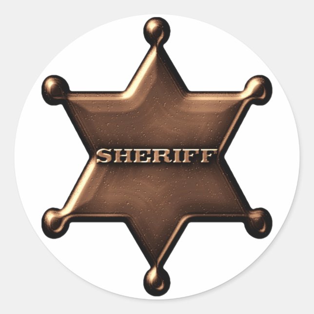 Fun Sheriff Badge Pegatina (Anverso)