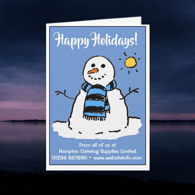 Fun Snowman Happy Holidays Navidad Card (Subido por el creador)