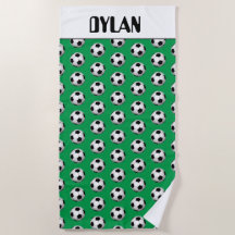 Fun Soccer ball añadir nombre toalla de playa depo