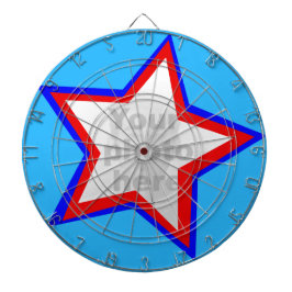 Fun star rojo y azul añade tu propio tablero de da