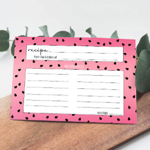 Fun Summer Fruit Watermelon Seed Receta Tarjeta