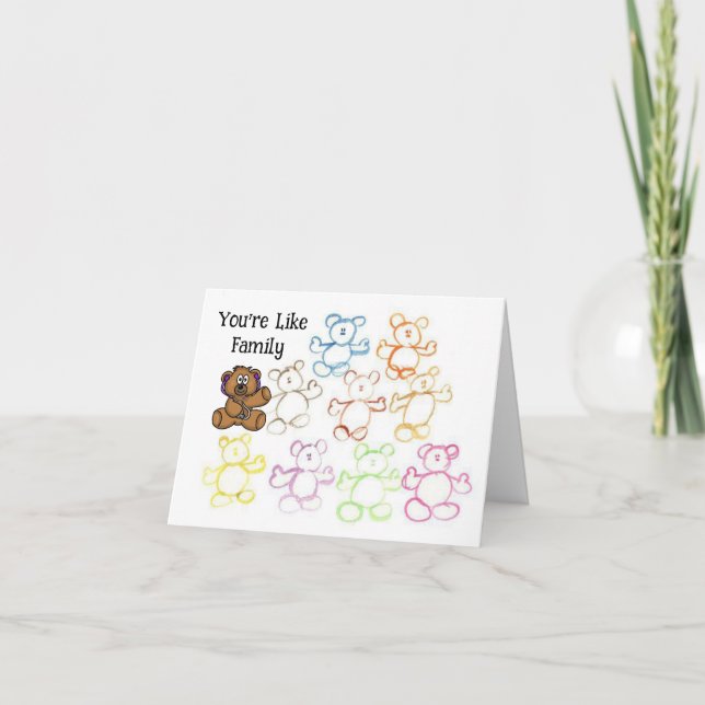 Fun Teddy Bears Médica Gracias Tarjeta (Anverso)
