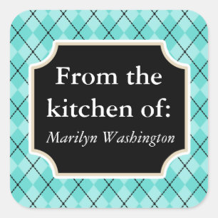 Fun Turquoise Kitchen Pegatina