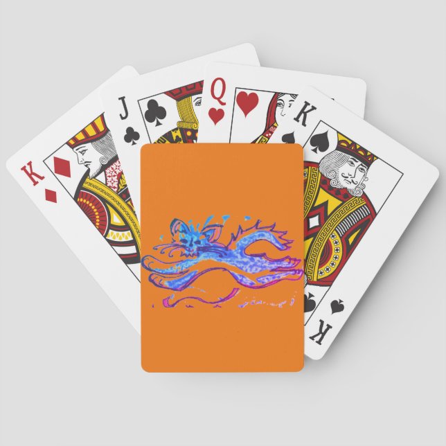 Fun Water Cat salta jumbo Índice de cartas de jueg (Reverso)