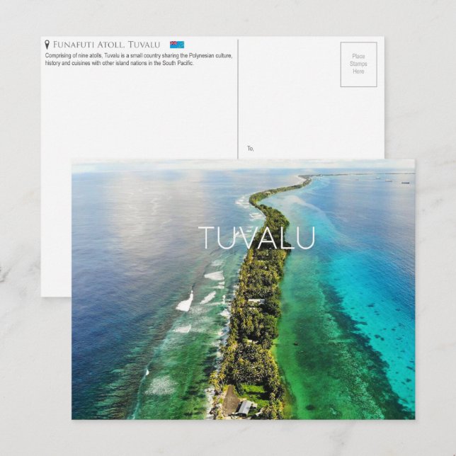 Funafuti, postal de Tuvalu (Anverso / Reverso)