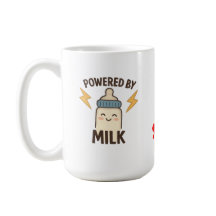 "Funciona con Leche" Taza de Café Divertida | Nuev