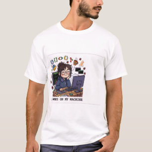 FUNCIONA EN MI MÁQUINA - Camiseta Divertida para P