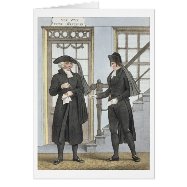 Funcionarios fúnebres de Amsterdam, ilustracion de (Frente)