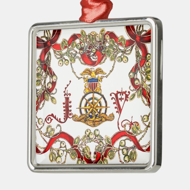 Funcionarios submarinos Escudo Ornamento de Navida (Izquierda)