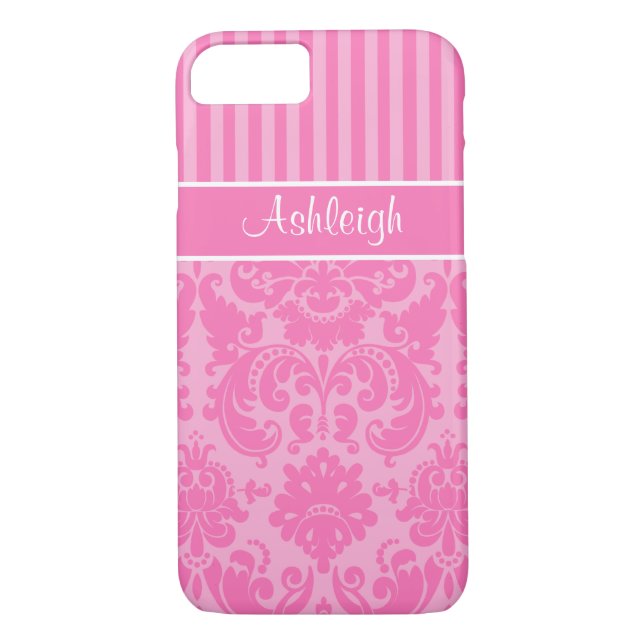 Funda 7 para iPhone 7 de Damask con tiras blancas  (Reverso)