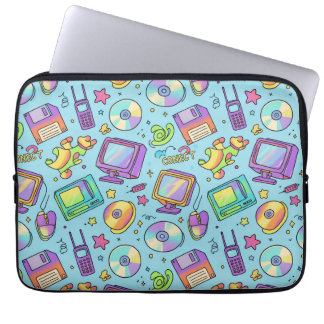 Funda acolchada para portátil con estética retro d