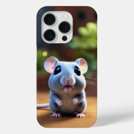 Funda Adorable Mouse Design iPhone 15 Pro
