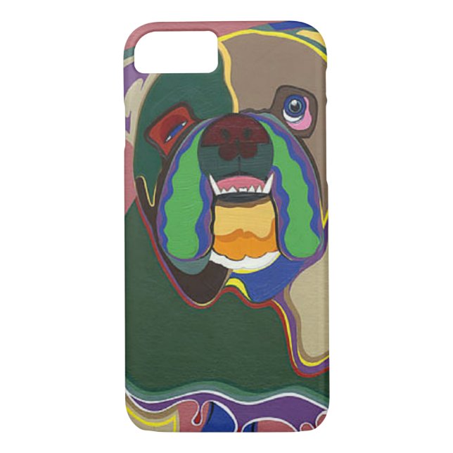 Funda Adorable Perro Raza "BULLDOG" iPhone 7 (Reverso)